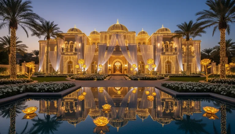 Best Luxury Wedding Planner in Dubai, Luxury event planning services for unforgettable celebrations in Dubai & UAE. | luxurious middle eastern palace evening celebration