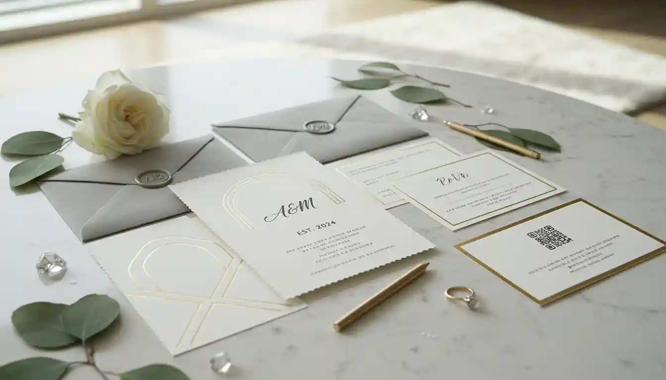 Best Luxury Wedding Planner in Dubai, Luxury event planning services for unforgettable celebrations in Dubai & UAE. | modern gold foil wedding invitation dubai
